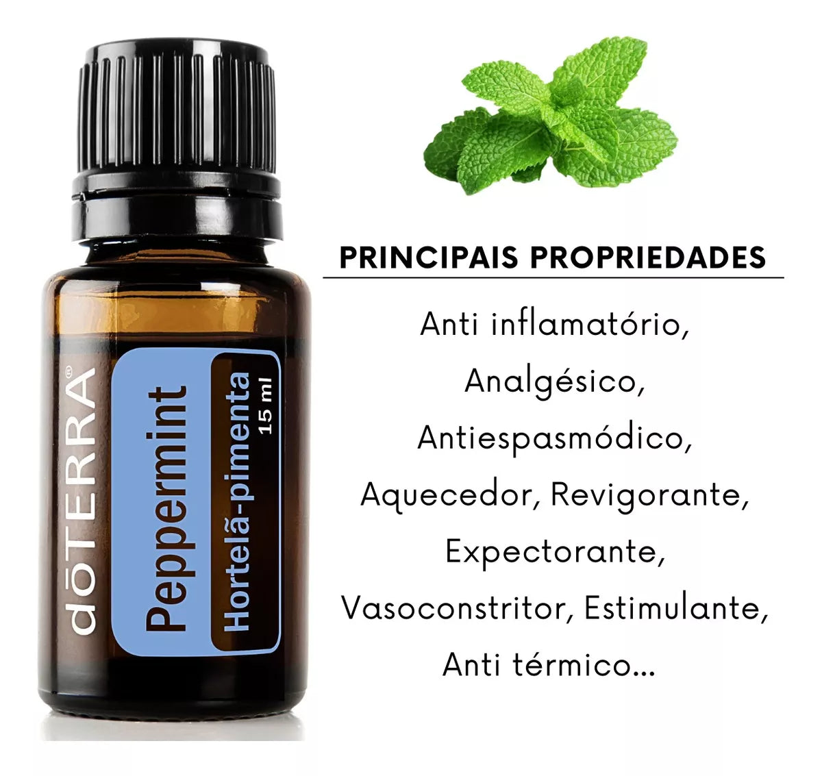 1x Breathe (blend Respiratório) 15ml + 2 Peppermint (15ml) Originais